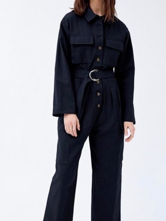 Urban Outfitters Pants - Urban Outfitters UO Belted Cargo Coverall Jumpsuit Black Medium